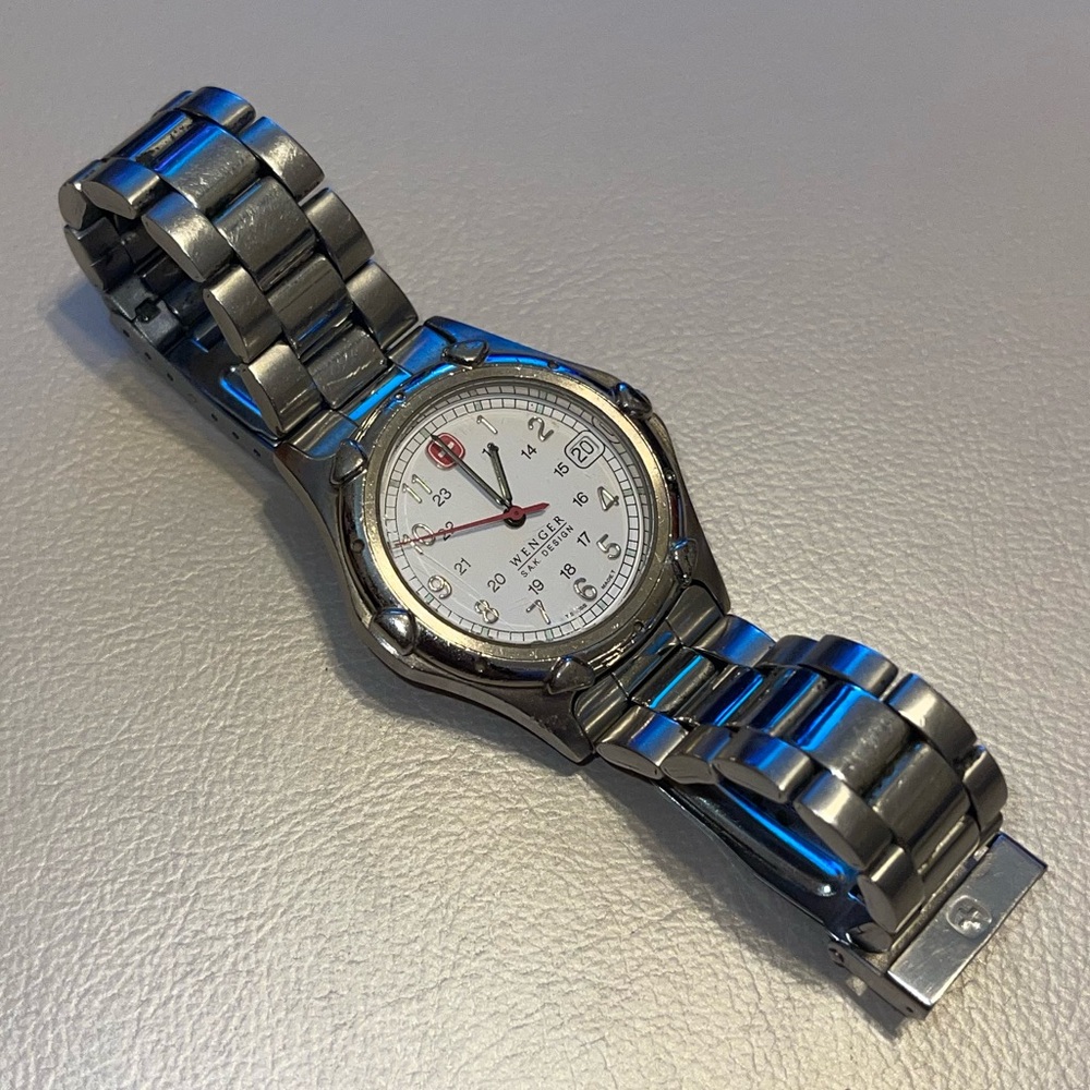 Vintage Wenger S.A.K. Design Swiss Quartz Watch 36mm